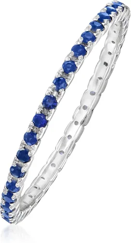 Miniatura 3 de Ross-Simons Anillo de eternidad de zafiro de 0,33 qt t en oro blanco de 14 kt