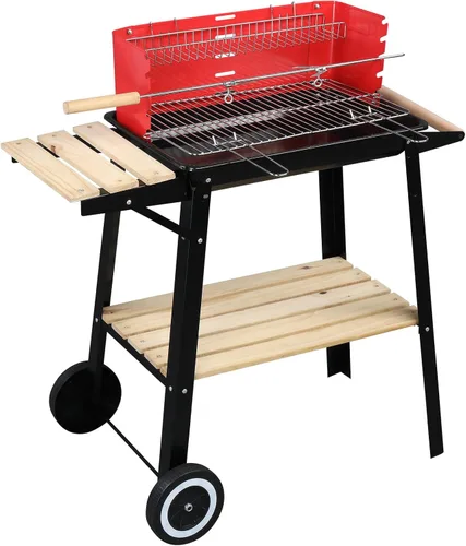 Miniatura 11 de Ochine Parrilla de carbón portátil, parrilla de carbón para barbacoa, parrilla plegable de acero inoxidable y ahumador, parrilla de barbacoa