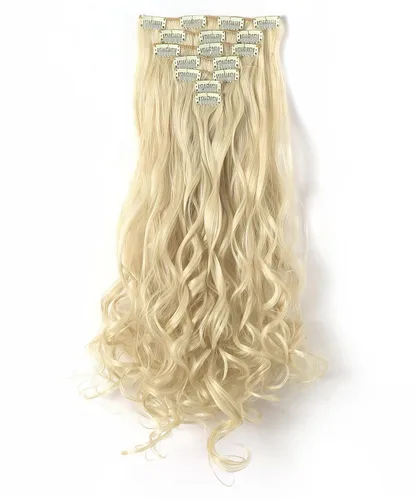 Miniatura 21 de OneDor® Extensiones de cabello sintético rizado de 20 pulgadas, 7 unidades, 4.53 oz (#99J rojo vino)