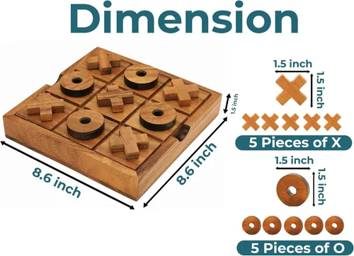 Miniatura 4 de BSIRI Juegos de mesa extra grandes de Tic Tac Toe, ideales para juegos infantiles, juegos familiares y noches de juegos para adultos, decoración