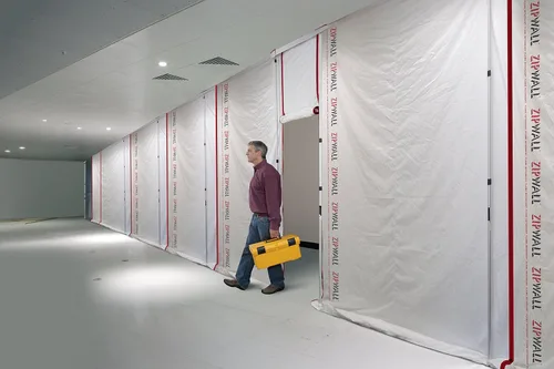 Miniatura 2 de ZipWall ZFMP ZipFast Paneles de barrera reutilizables para barreras contra el polvo, paquete múltiple