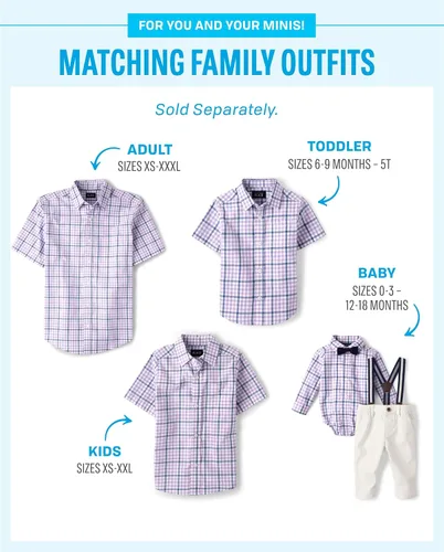 Miniatura 3 de The Children's Place Trajes familiares a juego para niños, mamá y yo, papá e hijo, bebé, colección Purple Party
