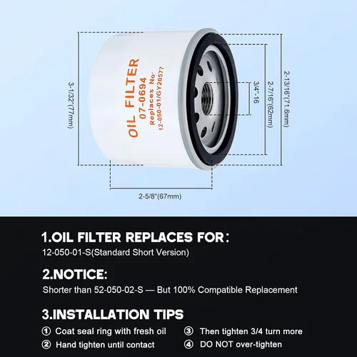 Miniatura 6 de Kit de mantenimiento 7000 32 083 09-S Filtro de aire para Kohler 32 883 09-S1 KT715 KT725 KT730 KT735 KT740 KT745 Motor de cortacésped de 19HP-26HP