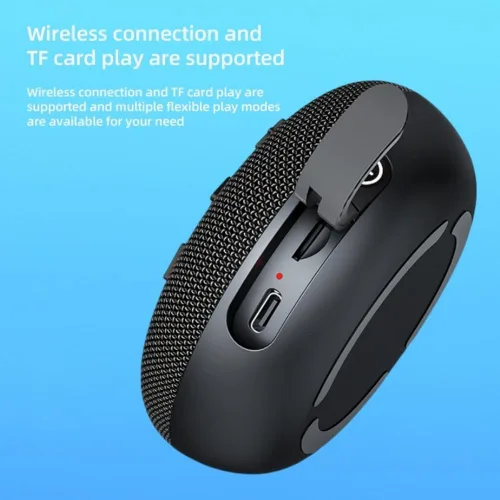Miniatura 4 de Altavoz Bluetooth magnético de 6 W con sonido HiFi con reproducción de tarjeta TF, micrófono integrado, BT5.3, emparejamiento TWS, IPX6 impermeable