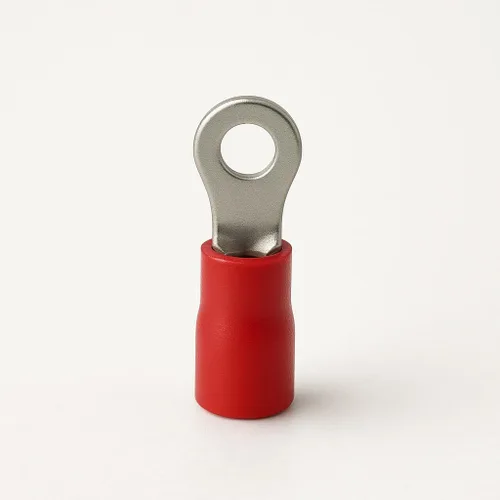 Miniatura 2 de ANGSTROM Terminales de anillo de perno #6, conectores de crimpado eléctricos aislados, 100 piezas (22-16ga rojo)
