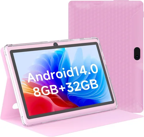 Miniatura 9 de HOTTABLET Tablet Android 14.0 de 7 pulgadas con funda protectora, 8 GB (4+4 GB expandir) RAM+ 32 GB ROM, pantalla IPS, cámara dual, Bluetooth 5.0