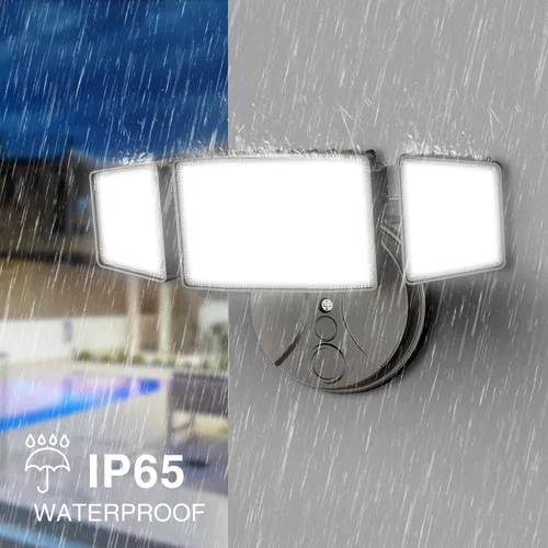 Miniatura 6 de Onforu Paquete de 2 luces de inundación de 75 W para exteriores, focos LED de 7000 lm controlados por interruptor, accesorio de iluminación exterior