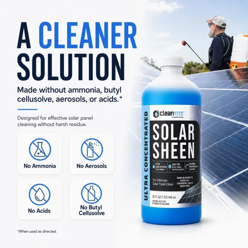 Miniatura 6 de Limpiador de paneles solares de 32 onzas (hace 4.52 oz) – Solución de limpieza súper concentrada para vidrio, metal, madera y plástico – Elimina