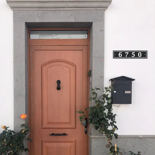 Miniatura 4 de Placa de dirección reflectante personalizada, letrero de dirección de aluminio personalizado para casa, calle, exterior, letrero horizontal