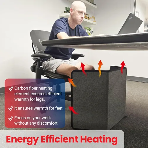 Miniatura 6 de Lavawall - Calentador eléctrico de pared: calentador de espacio portátil para oficina y hogar, temporizador y termostato, seguro y silencioso