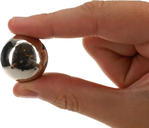 Miniatura 2 de WE Games Bola de acero de repuesto para juego de disparar a la luna y pinball - Bolas de acero de 1.06 pulgadas (1.060 in), bolas de metal