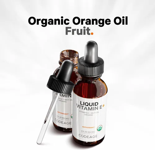 Miniatura 4 de Codeage Vitamina E líquida - Vitamina E orgánica certificada por el USDA, suministro de 2 meses - Acetato de tocoferol D-alfa, aceite de MCT