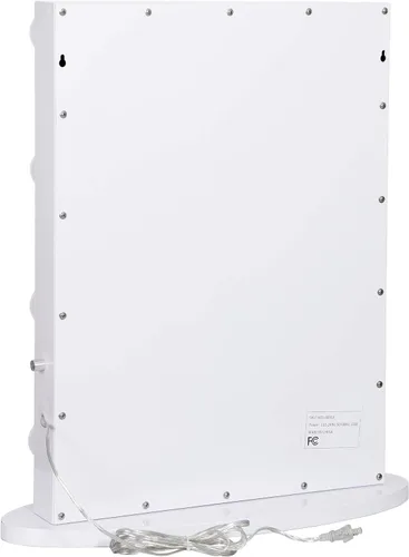Miniatura 7 de Hollywood Espejo de tocador con luces, espejo de maquillaje de pie con 12 bombillas LED para vestidor y dormitorio, blanco, iluminación de 3