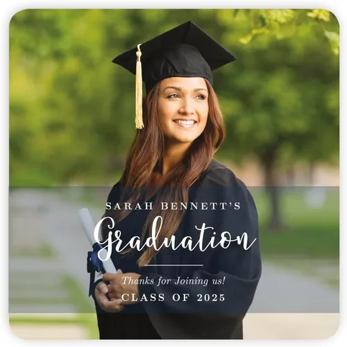 Miniatura 25 de Andaz Press Colección de graduación personalizada con fotos, etiquetas de gota de chocolate para besos, paquete de 216, imagen personalizada