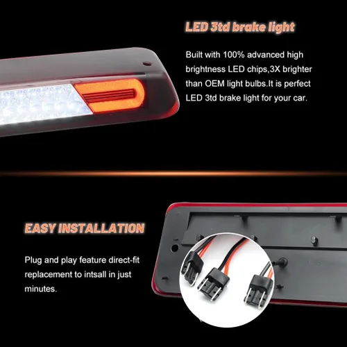 Miniatura 6 de Tercera lámpara de freno LED para 2004-2008 F0rd F150 Explorer Sport Trac Lincoln Mark LT lente roja trasera LED de montaje alto luz de parada