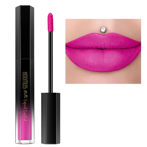 Miniatura 20 de Lápiz labial rojo de larga duración, pintalabios líquido mate para mujeres sin transferencia, a prueba de manchas, suave y fácil de aplicar