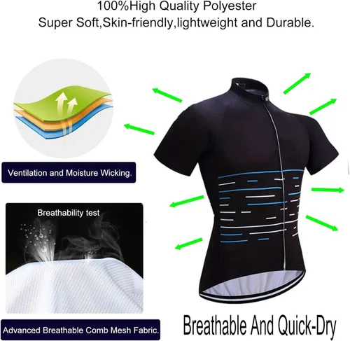 Miniatura 4 de Juego de camiseta de ciclismo para hombre, camiseta transpirable de ciclismo ASTANA 2022 Pro Team ASTANA, kit corto de camiseta de ciclismo MTB
