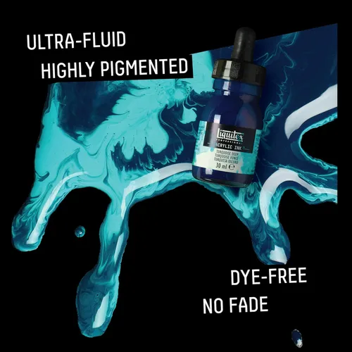 Miniatura 3 de Liquitex - Pintura acrílica profesional INK! Jarro de 1 onza, color blanco de titanio Bronce Rico Iridiscente