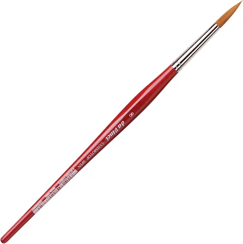 Miniatura 213 de da Vinci Watercolor Series 5580 CosmoTop Spin Pincel de Pintura, Redondo Sintético con Mango Rojo