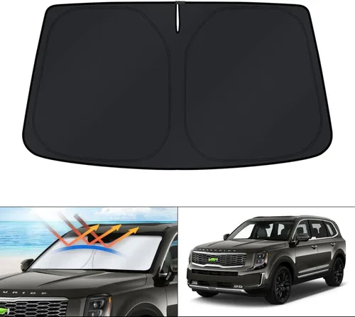 Miniatura 168 de KUST - Parasol plegable para parabrisas para Ford Ranger, accesorios 2019-2025 2026, parasol personalizado para ventana, protector solar plegable