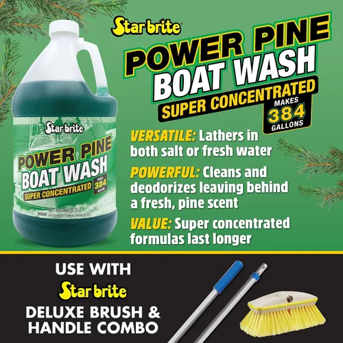 Miniatura 3 de STAR BRITE Power Pine Boat Wash Super Concentrate – 128oz hace 384 galones, cera y pulido seguro (093700)