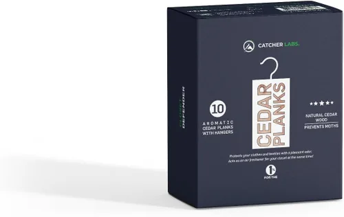 Miniatura 7 de Catcher Labs Tablones de cedro Bloques para ropa y almacenamiento Mejor que las bolas de polilla Perchas de cedro (paquete de 10)