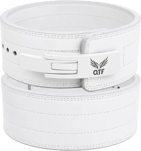 Miniatura 9 de QTF 'S - Cinturón de palanca para levantamiento de pesas para hombres y mujeres, hecho de cuero grueso, cinturón de entrenamiento de gimnasio, ideal