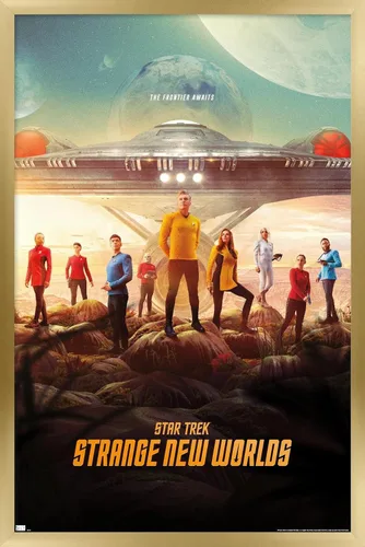 Miniatura 15 de Star Trek: Strange New Worlds - Póster de pared de arte clave, 22.4 pulgadas de largo x 14.7 pulgadas de ancho, versión enmarcada de madera