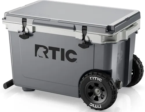Miniatura 10 de RTIC - Hielera con ruedas ultraligera de 52 cuartos de galón, caja de hielo portátil aislada para playa, bebidas, camping, picnic, pesca, barco