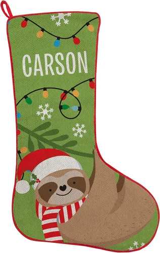 Miniatura 20 de Let's Make Memories Calcetín de Navidad Personalizado - Personalizado con Tu Nombre - Colores Tradicionales de Fiestas - Calcetines para la Familia