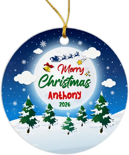 Miniatura 13 de Adorno de Navidad personalizado, adorno de Navidad personalizado para hijo/hija, recuerdos de vacaciones para padres y bebés