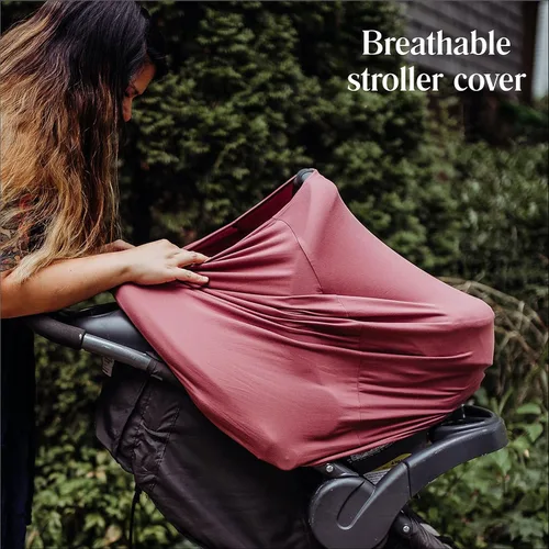 Miniatura 5 de Simka Rose Funda de asiento de automóvil para bebés, multiusos, transpirable, cubierta de lactancia y toldo para asiento de automóvil de bebé