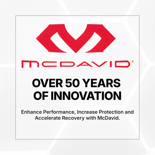 Miniatura 7 de Rodilleras de compresión: McDavid Hex Par de rodilleras de compresión hexagonales para baloncesto, voleibol, levantamiento de pesas y más Negro