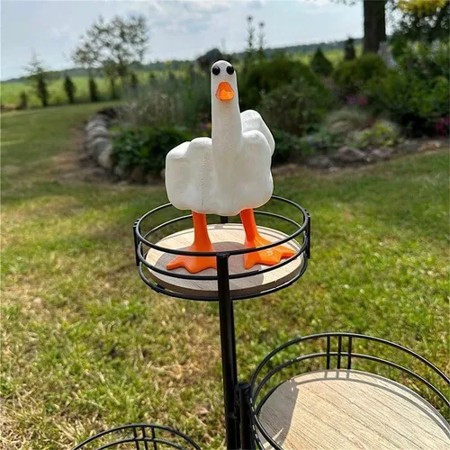 Miniatura 2 de Estatua Graciosa de Dedo Medio de Resina para Jardín, Escultura de Decoración para Hogar y Oficina, Ideal como Regalo para Escritorio