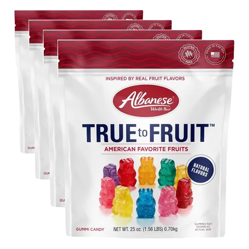 Miniatura 9 de Albanese World's Best Family Share - Paquete de 2 variedades (Ultimate 8 Flavor Gummi Bears, 25 onzas y 12 osos de goma de sabor, bolsa de 36 onzas)