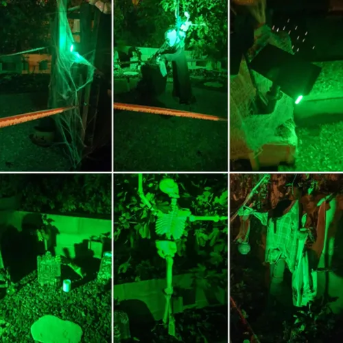 Miniatura 8 de Focos solares verdes para exteriores, luces decorativas del día de San Patricio con IP65, impermeables, 20 LED, focos solares de paisaje