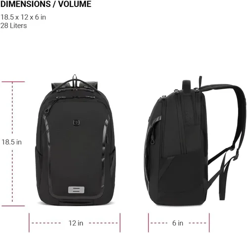 Miniatura 5 de SwissGear Shield Mochila para portátil, Negro
