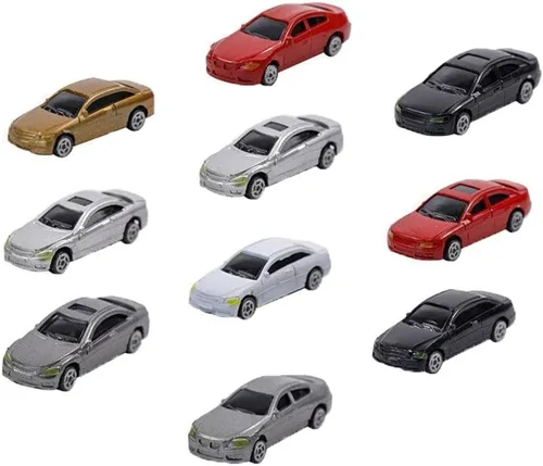 Miniatura 2 de 10pcs HO Escala Modelo Vehículo Coche 1:87 Arquitectura Modelo Tren