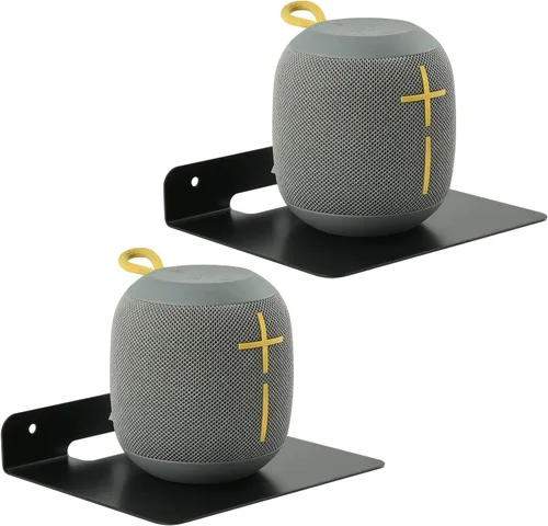 Miniatura 10 de Soporte de altavoz pequeño para estante flotante, estante de pared pequeño de 6 pulgadas, soporte de altavoz de metal para cámara web de seguridad