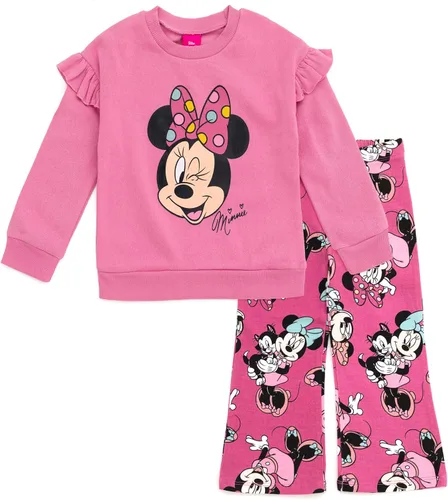 Miniatura 11 de Disney Minnie Mouse - Conjunto de sudadera de forro polar y leggings acampanados, tallas para bebés y niños grandes (18 meses - 10-12)