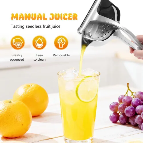 Miniatura 7 de Extractor de jugo de frutas frescas, exprimidor de mano 2026, exprimidor de limón, prensa manual con agarre ergonómico para una extracción eficiente