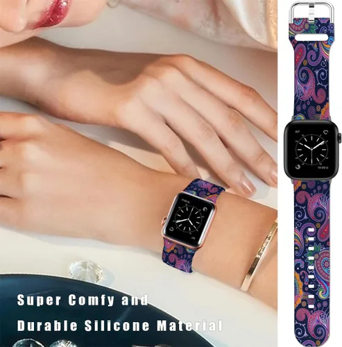 Miniatura 4 de Correas de reloj de silicona suave compatibles con Apple Watch de 1.496 in 1.575 in 1.614 in 1.654 in 1.732 in 1.772 in 1.811 in 1.929 in Ultra 2