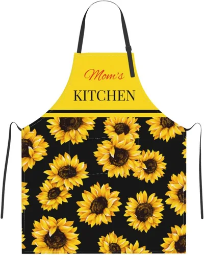 Miniatura 10 de Delantal personalizado para hombres y mujeres, delantal ajustable unisex con bolsillos, delantales personalizados para cocinero y chef