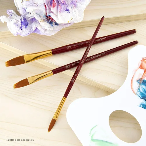 Miniatura 5 de Royal & Langnickel RSET-9140 Zip N' Close Oro Taklon Filbert Peine Set de 3 piezas