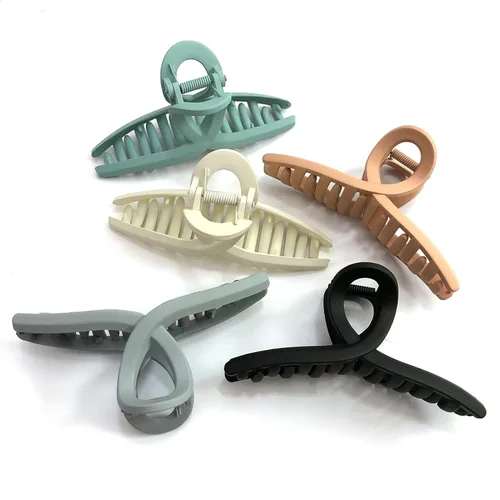 Miniatura 13 de Pinzas para el cabello de 4.3 pulgadas, grandes, antideslizantes, grandes mate, clip de mariposa para cabello fino y grueso, paquete de 4 4