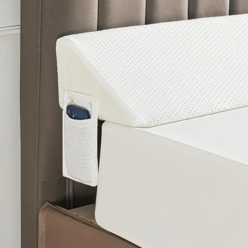 Miniatura 9 de IFNOW Almohada de cuña de cama de tamaño individual (40 x 6 x 10 pulgadas) para cabecero, relleno de espacio de colchón (0-8 pulgadas), cuña de cama