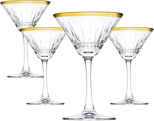 Miniatura 10 de Pasabahce Juego de 4 copas vintage Coupé – Exclusivo champán, cóctel, martini, copas de vino – Cristalería de tallo largo – 8.8 oz – Perfecto