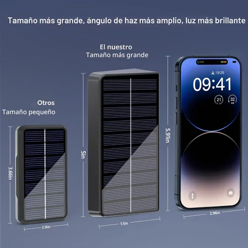 Miniatura 5 de Brizled Luces solares para valla al aire libre, paquete de 8 luces patrióticas para valla al aire libre, 9 colores y 11 modos RGBCW que cambian