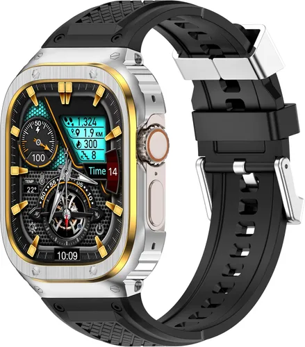 Miniatura 16 de Correa Deczone con caja de acero inoxidable compatible con Apple Watch Series SE 3 2 1/6 5 4 44mm, correa Series 3 2 1 42mm, correa iwatch de metal