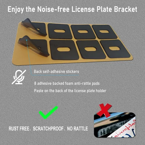 Miniatura 8 de BGGTMO Soporte de Soporte para Placa de Matrícula - Kit de Montaje de Placa de Matrícula Frontal, Adaptador de Montaje de Marco de Placa